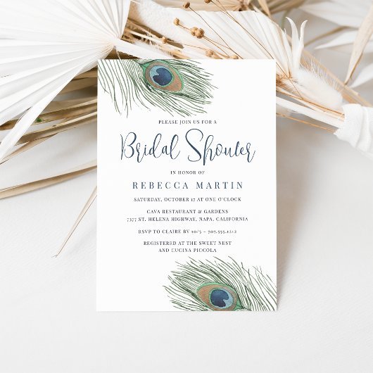 Brautparty der Wasserfarbenfeder Einladung