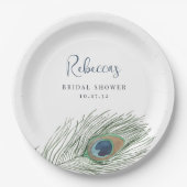Brautparty der Wasserfarbenfeder Pappteller (Vorderseite)