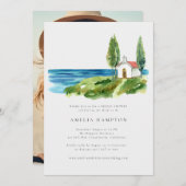 Brautparty der Wasserfarbenkapelle Einladung (Vorne/Hinten)