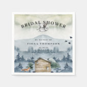 Brautparty der Wasserfarbenwälder Serviette (Vorderseite)