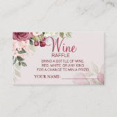 Brautparty der Weinverkostung Platzkarte (Vorderseite)