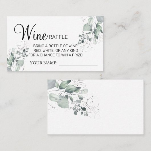 Brautparty der Weinverkostung Platzkarte (Vorne/Hinten)