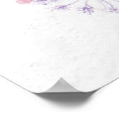 Brautparty der Wildblume Wasserfarbe Willkommen Poster (Ecke)