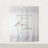 Brautparty der Wildblume Wasserfarbe Willkommen Wandteppich (Vorderseite)