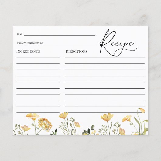 Brautparty der zarten gelben Wildblume (Vorderseite)