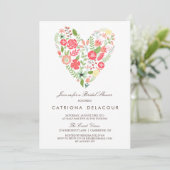 Brautparty des Blumenfrühlings Einladung (Stehend Vorderseite)