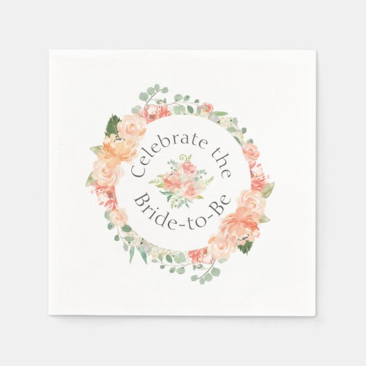 Brautparty des Blumenrings Serviette (Vorderseite)