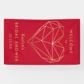 Brautparty des geometrischen Herzens Banner (Horizontal)