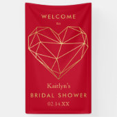 Brautparty des geometrischen Herzens Banner (Vertikal)