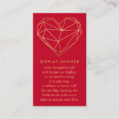 Brautparty des geometrischen Herzens Begleitkarte (Vorderseite)