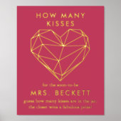 Brautparty des geometrischen Herzens Foliendrucke (Vorderseite)