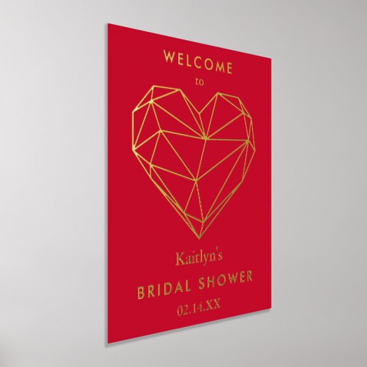 Brautparty des geometrischen Herzens Foliendrucke (Ablage )