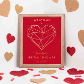 Brautparty des geometrischen Herzens Foliendrucke