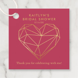 Brautparty des geometrischen Herzens Geschenkanhänger