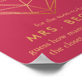 Brautparty des geometrischen Herzens Poster (Ecke)