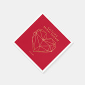 Brautparty des geometrischen Herzens Serviette (Ecke)