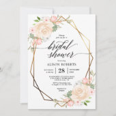 Brautparty des geometrischen Rahmens für die Wasse Einladung (Vorderseite)