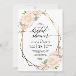 Brautparty des geometrischen Rahmens für die Wasse Einladung