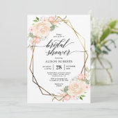 Brautparty des geometrischen Rahmens für die Wasse Einladung (Stehend Vorderseite)