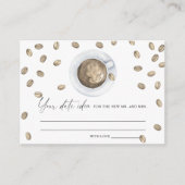 Brautparty des Kaffees Begleitkarte (Vorderseite)