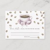 Brautparty des Kaffees Begleitkarte (Vorderseite)