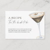 Brautparty des Kaffees Rezept für die Braut Begleitkarte (Vorderseite)