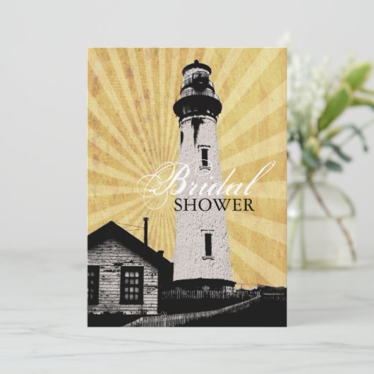 Brautparty des Küstennetzes Einladung (Stehend Vorderseite)