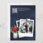 Brautparty des QR-Codes der Roten Blumenflotte Einladung (Rückseite)