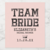 Brautparty des rosa Kollegiums Weinetikett (Einzelnes Label)