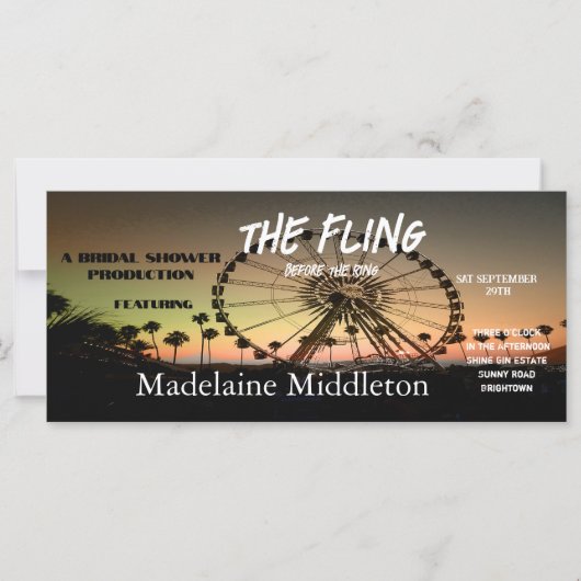 Brautparty Desert Sunset Festival Flying (Vorderseite)