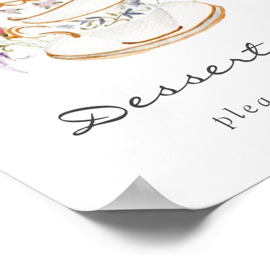 Brautparty Dessert Bar Poster (Ecke)