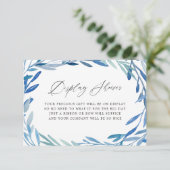 Brautparty-Display-Dusche für Wasserfarben-Navy Begleitkarte (Stehend Vorderseite)