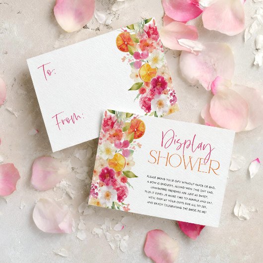 Brautparty Display Dusche Karte Helle Zitrone