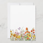 Brautparty Display Showdusche Boho Wildblumen Einladung (Rückseite)