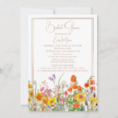 Brautparty Display Showdusche Boho Wildblumen Einladung (Vorderseite)