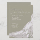 Brautparty Dress Gown Taupe Einladung (Vorne/Hinten)