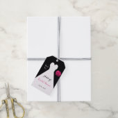 Brautparty Dress und Rose Vielen Dank Geschenkanhänger (Mit Garn)