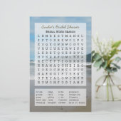 Brautparty Dusche Word Search Game, Beach (Stehend Vorderseite)