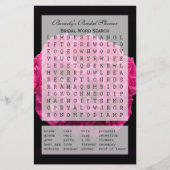 Brautparty Dusche Word Search Game - Rose (Vorderseite)