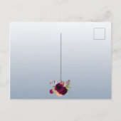 Brautparty-Dusty-Blue-Borduds-Einladung Postkarte (Rückseite)