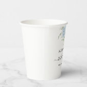 Brautparty Dusty Blue Eucalyptus Sage Green Pappbecher (Rechts)