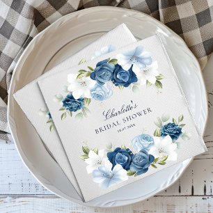 Brautparty Dusty Blue Floral Paper Serviette