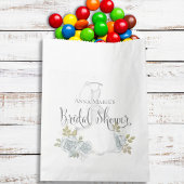 Brautparty Dusty Blue Floral Wedding Dress Geschenktütchen