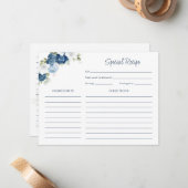 Brautparty Dusty Blumenrezeptur Mitteilungskarte (Vorderseite/Rückseite Beispiel)