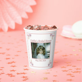 Brautparty Dusty Rose Foto Pappbecher