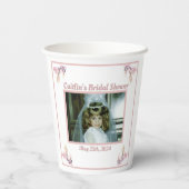 Brautparty Dusty Rose Foto Pappbecher (Rückseite)