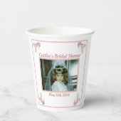 Brautparty Dusty Rose Foto Pappbecher (Vorderseite)