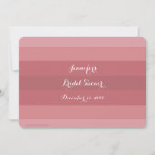 Brautparty Dusty Rose Name Streifen Minimalistisch Einladung (Vorderseite)