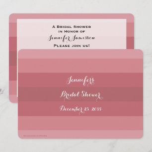 Brautparty Dusty Rose Name Streifen Minimalistisch Einladung