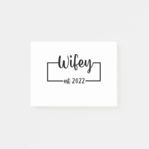 Brautparty Ehefrau Est 2022 Post-it Klebezettel